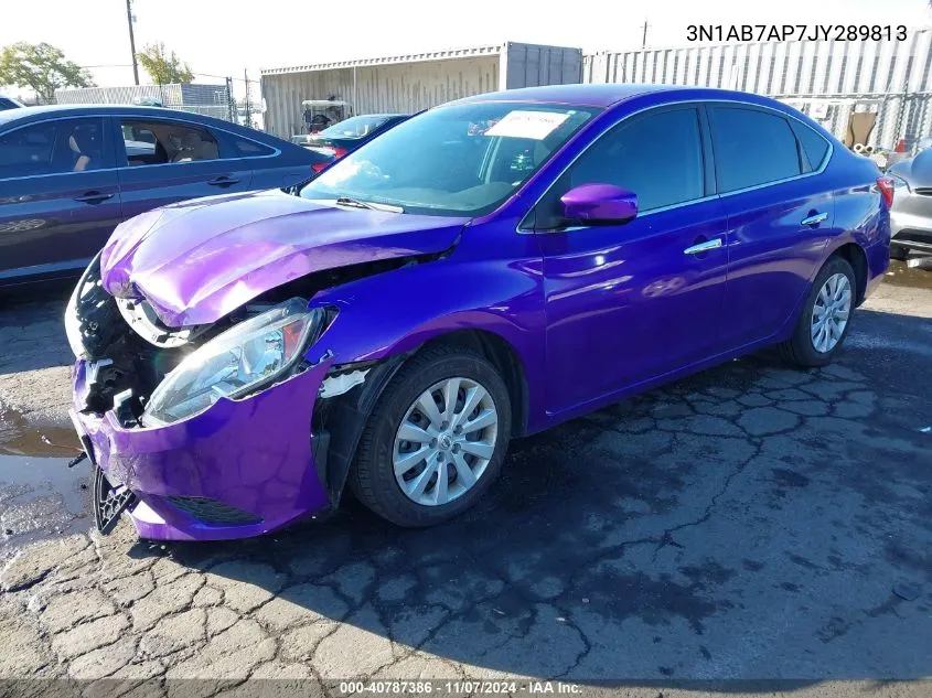 2018 Nissan Sentra S VIN: 3N1AB7AP7JY289813 Lot: 40787386