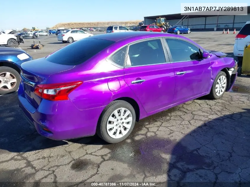 2018 Nissan Sentra S VIN: 3N1AB7AP7JY289813 Lot: 40787386