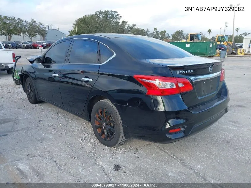 2018 Nissan Sentra S VIN: 3N1AB7AP9JY329082 Lot: 40798027