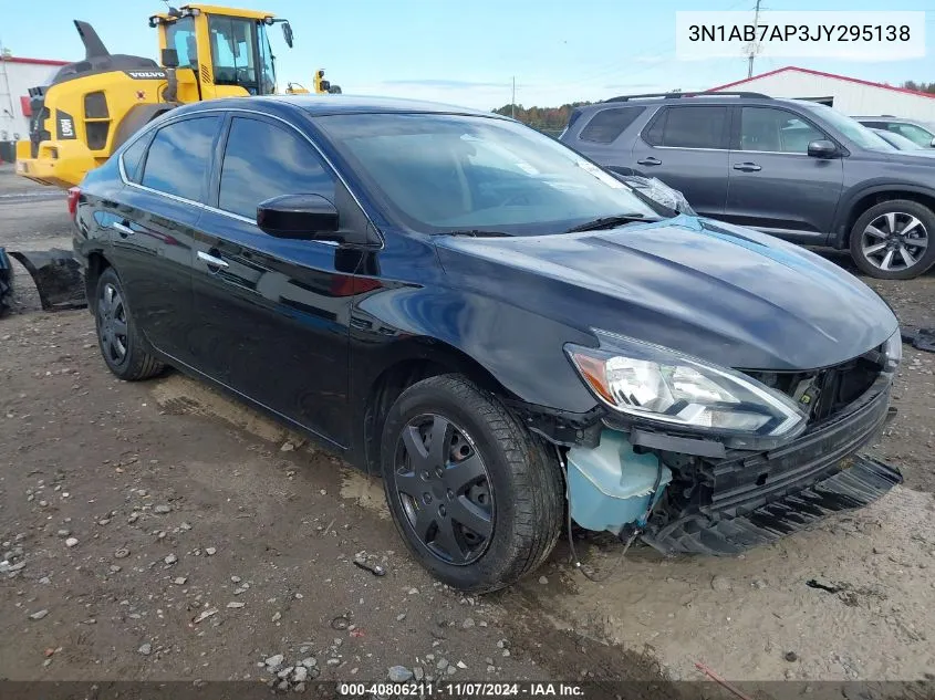 2018 Nissan Sentra S VIN: 3N1AB7AP3JY295138 Lot: 40806211