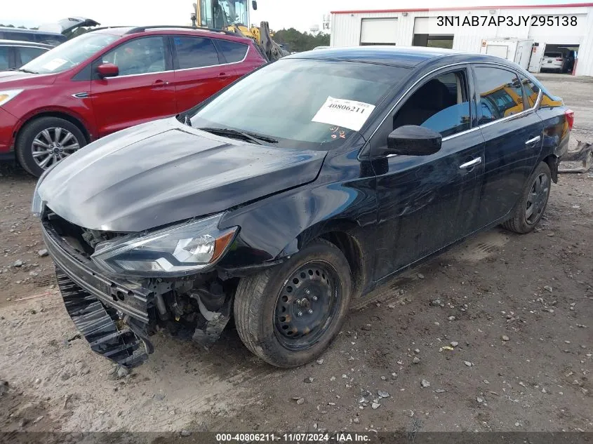 2018 Nissan Sentra S VIN: 3N1AB7AP3JY295138 Lot: 40806211