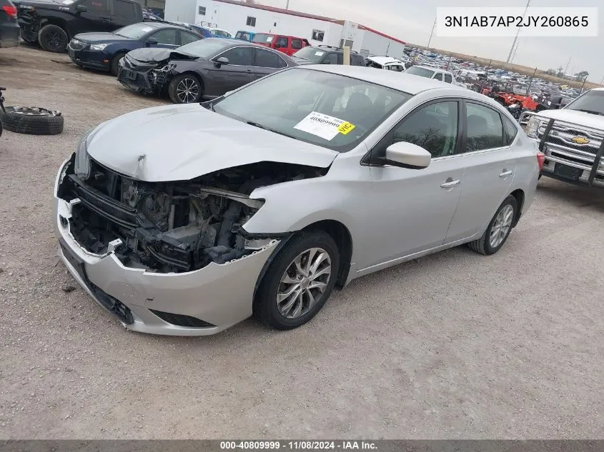 2018 Nissan Sentra Sv VIN: 3N1AB7AP2JY260865 Lot: 40809999