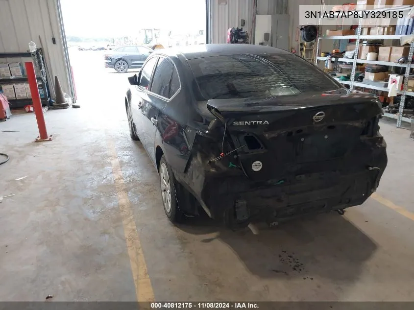 2018 Nissan Sentra S VIN: 3N1AB7AP8JY329185 Lot: 40812175