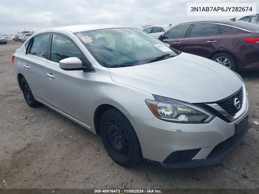 2018 Nissan Sentra S VIN: 3N1AB7AP6JY282674 Lot: 40816473