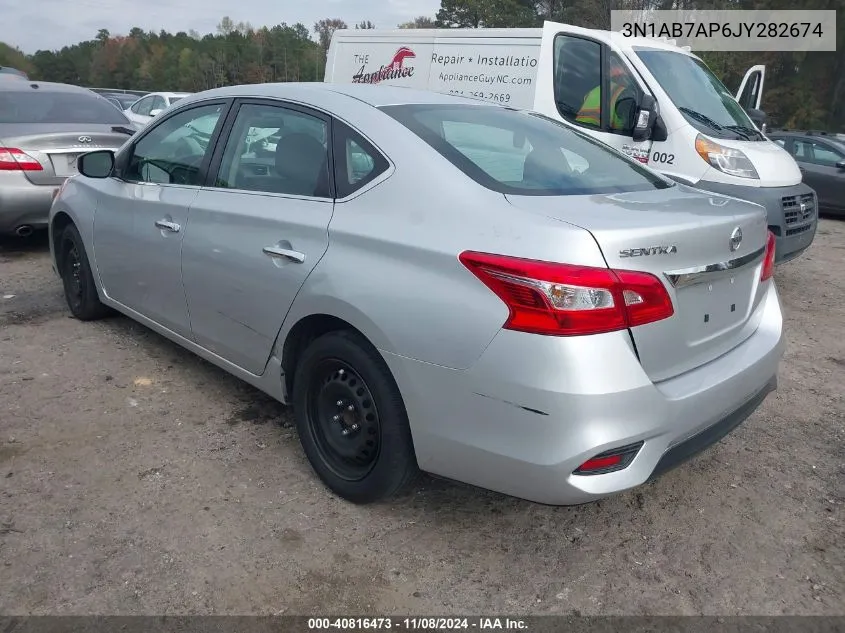 2018 Nissan Sentra S VIN: 3N1AB7AP6JY282674 Lot: 40816473