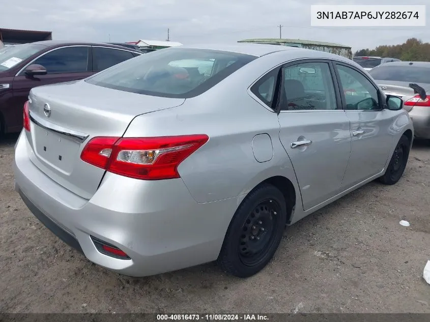 2018 Nissan Sentra S VIN: 3N1AB7AP6JY282674 Lot: 40816473