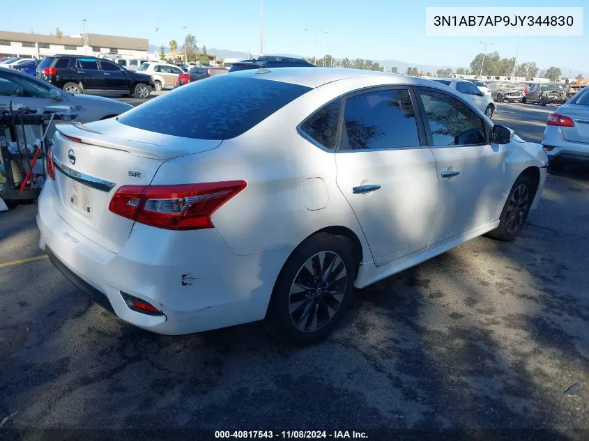 2018 Nissan Sentra Sr VIN: 3N1AB7AP9JY344830 Lot: 40817543