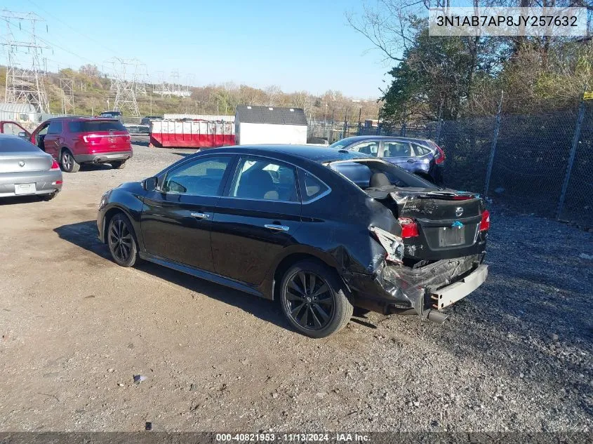 2018 Nissan Sentra Sr VIN: 3N1AB7AP8JY257632 Lot: 40821953