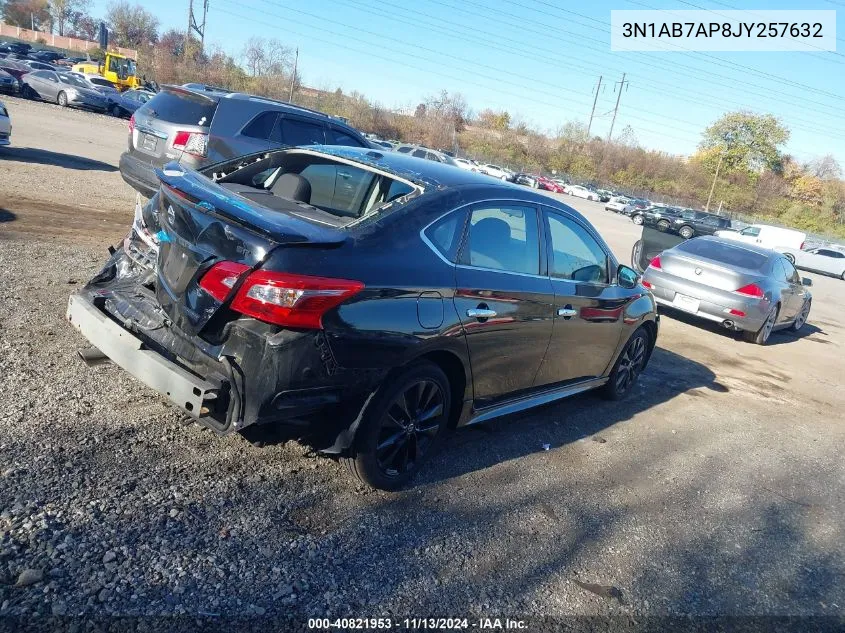 2018 Nissan Sentra Sr VIN: 3N1AB7AP8JY257632 Lot: 40821953