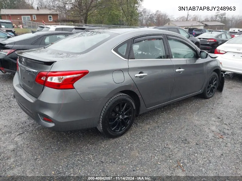 2018 Nissan Sentra S VIN: 3N1AB7AP8JY248963 Lot: 40842057