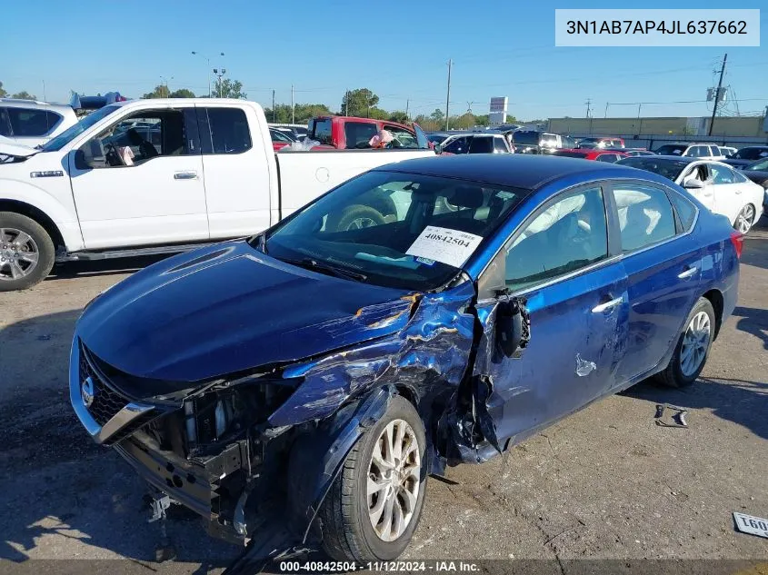 2018 Nissan Sentra Sv VIN: 3N1AB7AP4JL637662 Lot: 40842504