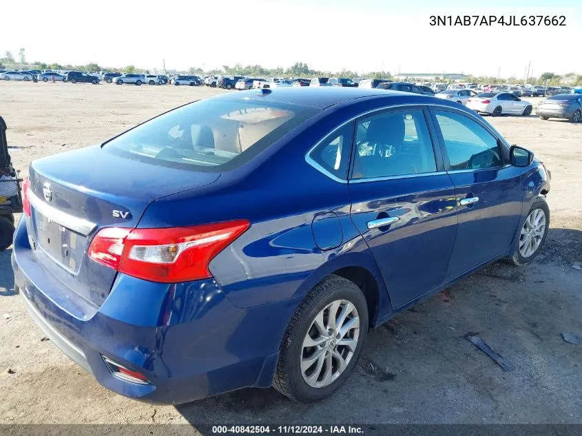 2018 Nissan Sentra Sv VIN: 3N1AB7AP4JL637662 Lot: 40842504