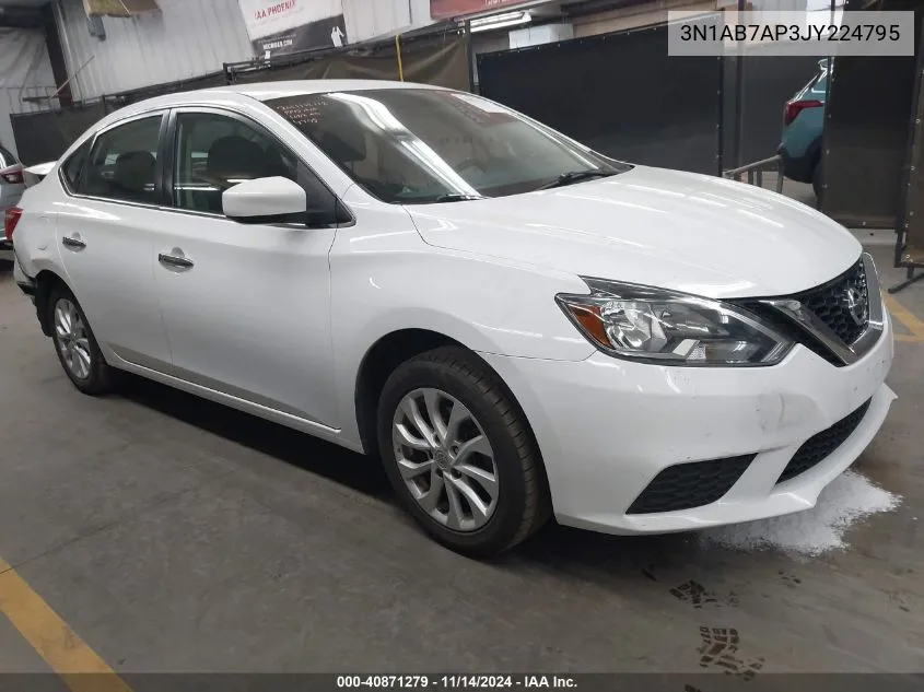 2018 Nissan Sentra Sv VIN: 3N1AB7AP3JY224795 Lot: 40871279