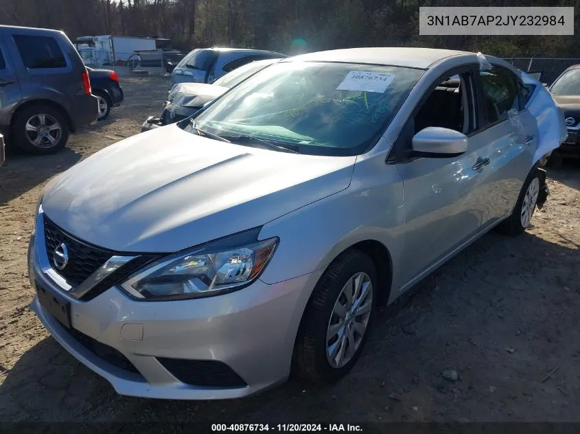 2018 Nissan Sentra S VIN: 3N1AB7AP2JY232984 Lot: 40876734