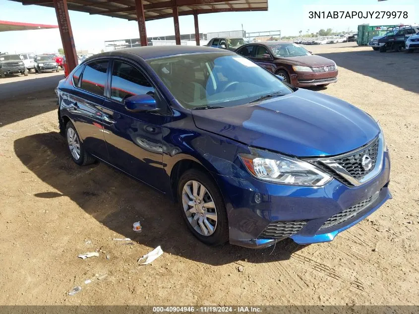 2018 Nissan Sentra S VIN: 3N1AB7AP0JY279978 Lot: 40904946