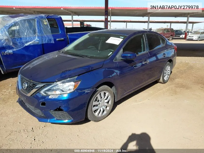 2018 Nissan Sentra S VIN: 3N1AB7AP0JY279978 Lot: 40904946