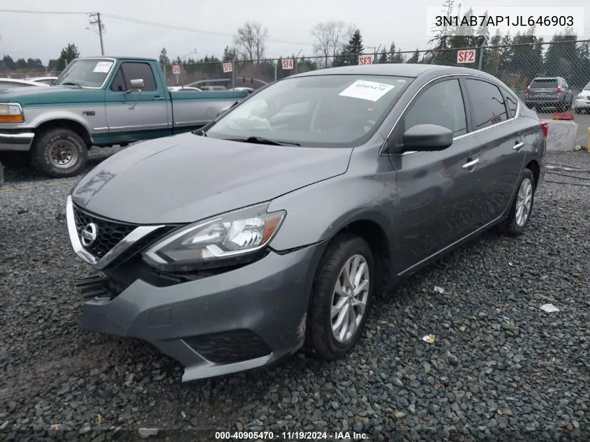 2018 Nissan Sentra Sv VIN: 3N1AB7AP1JL646903 Lot: 40905470