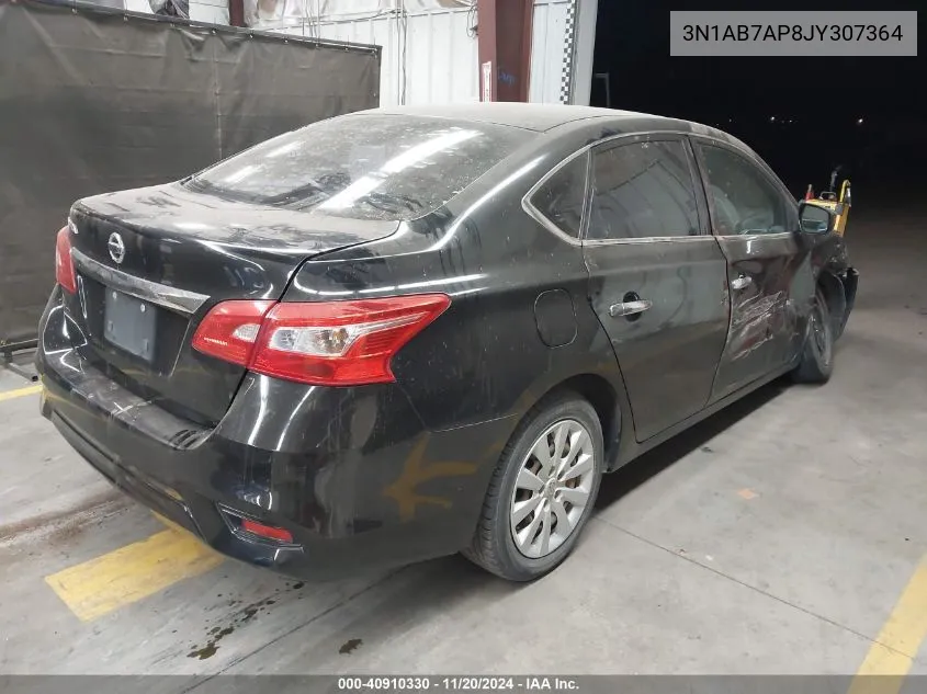 2018 Nissan Sentra S VIN: 3N1AB7AP8JY307364 Lot: 40910330