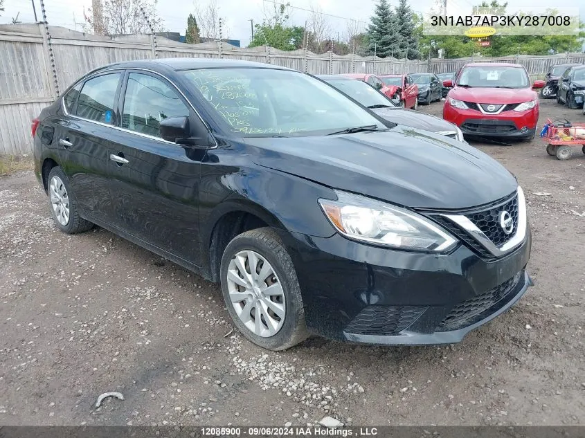 3N1AB7AP3KY287008 2019 Nissan Sentra