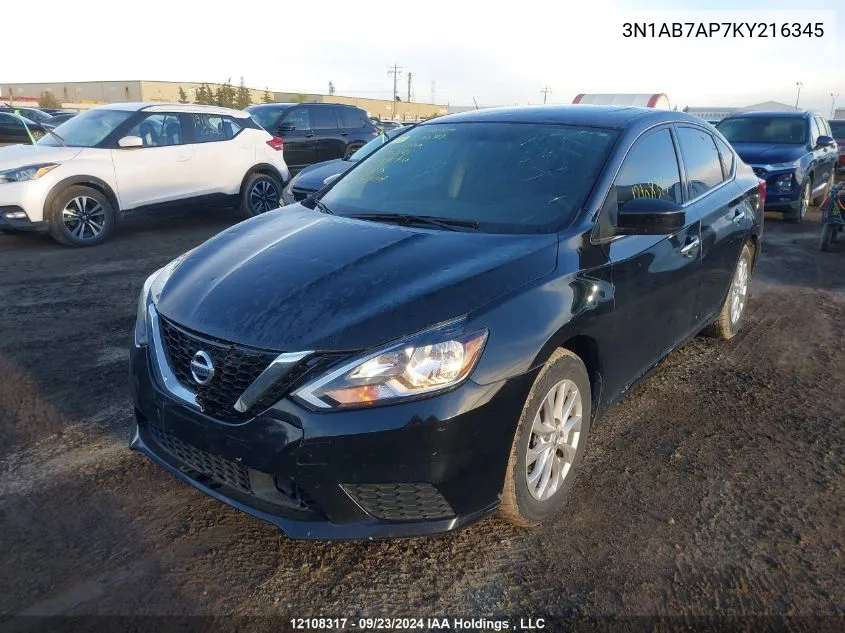 3N1AB7AP7KY216345 2019 Nissan Sentra