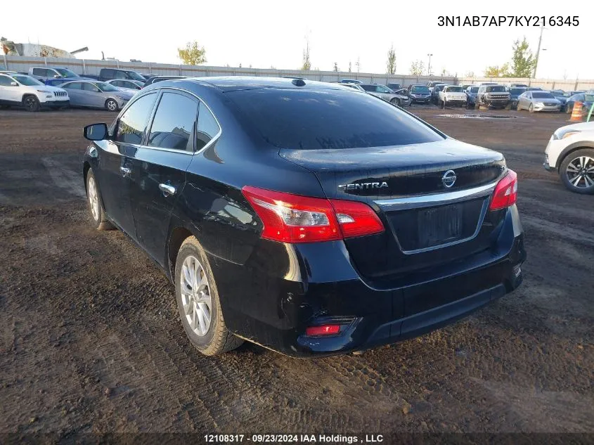 3N1AB7AP7KY216345 2019 Nissan Sentra