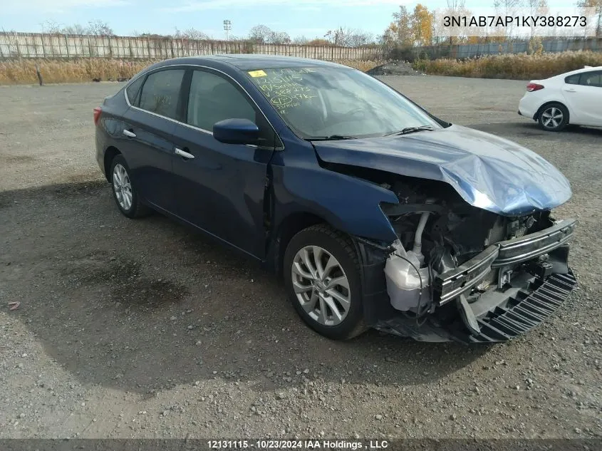 2019 Nissan Sentra VIN: 3N1AB7AP1KY388273 Lot: 12131115