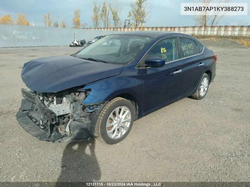 2019 Nissan Sentra VIN: 3N1AB7AP1KY388273 Lot: 12131115