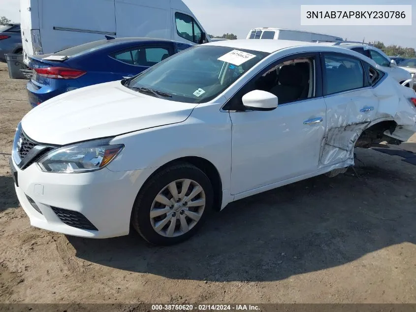 3N1AB7AP8KY230786 2019 Nissan Sentra S