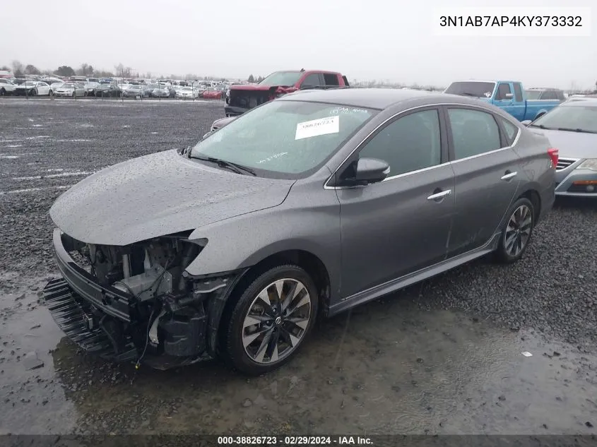 2019 Nissan Sentra Sr VIN: 3N1AB7AP4KY373332 Lot: 38826723