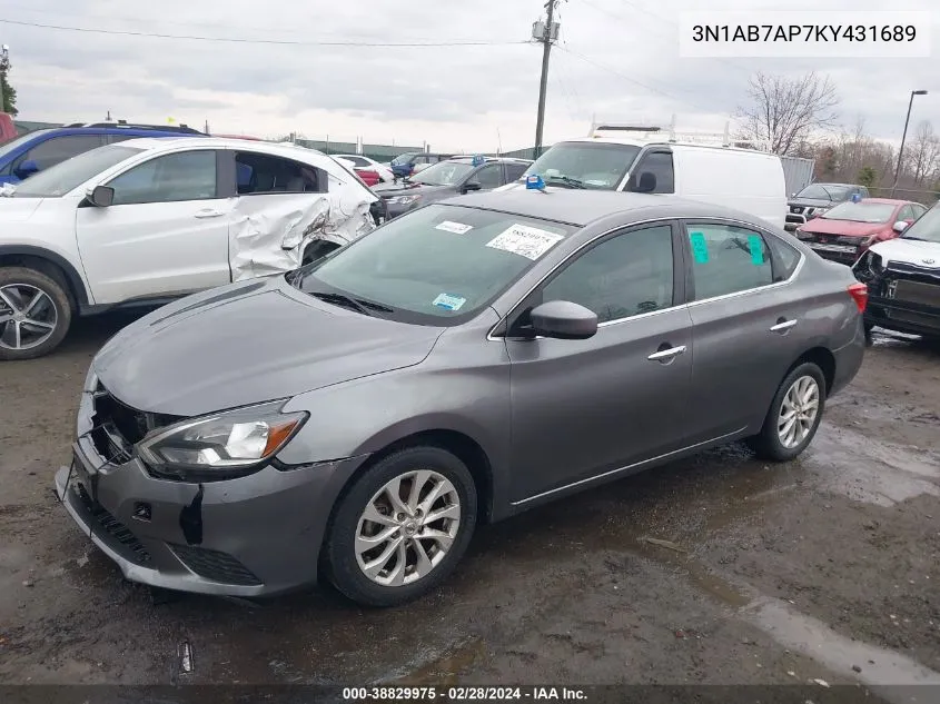 3N1AB7AP7KY431689 2019 Nissan Sentra Sv