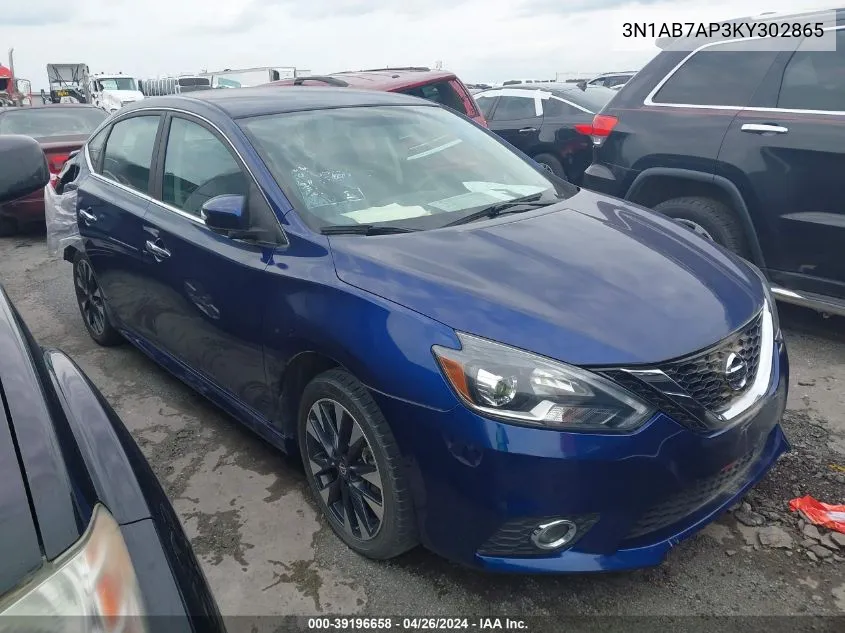 3N1AB7AP3KY302865 2019 Nissan Sentra Sr