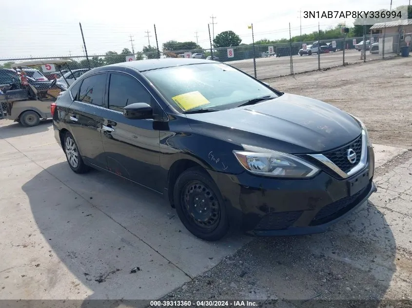 3N1AB7AP8KY336994 2019 Nissan Sentra S