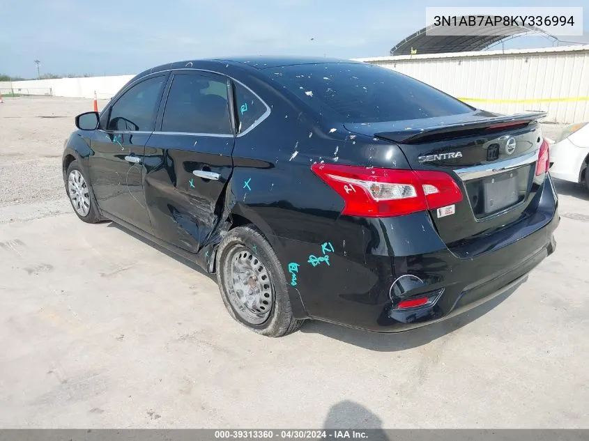 3N1AB7AP8KY336994 2019 Nissan Sentra S