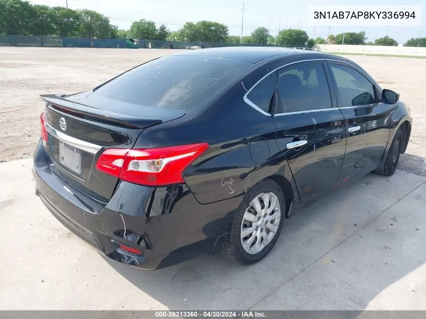 3N1AB7AP8KY336994 2019 Nissan Sentra S