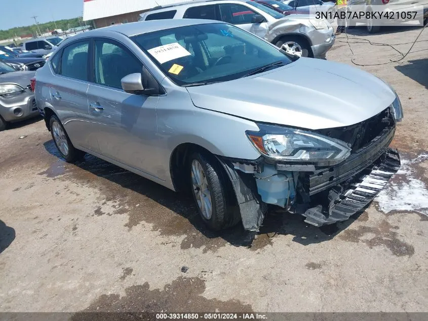 3N1AB7AP8KY421057 2019 Nissan Sentra Sv