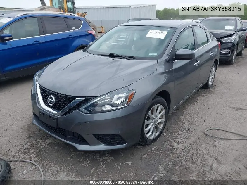 2019 Nissan Sentra Sv VIN: 3N1AB7AP3KY368915 Lot: 39318686