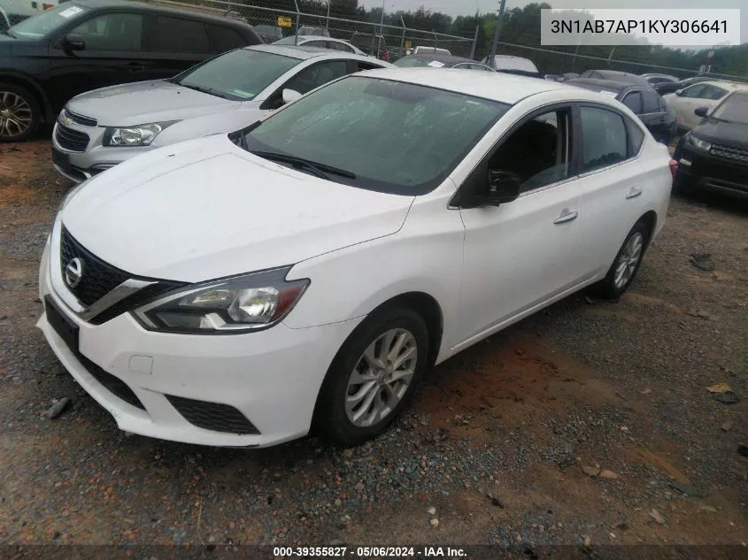 2019 Nissan Sentra Sv VIN: 3N1AB7AP1KY306641 Lot: 39355827