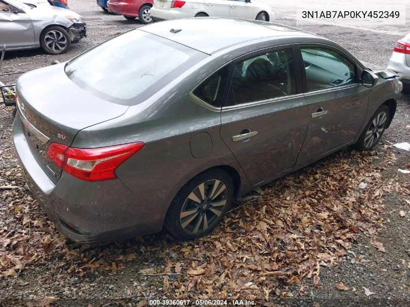 3N1AB7AP0KY452349 2019 Nissan Sentra Sv