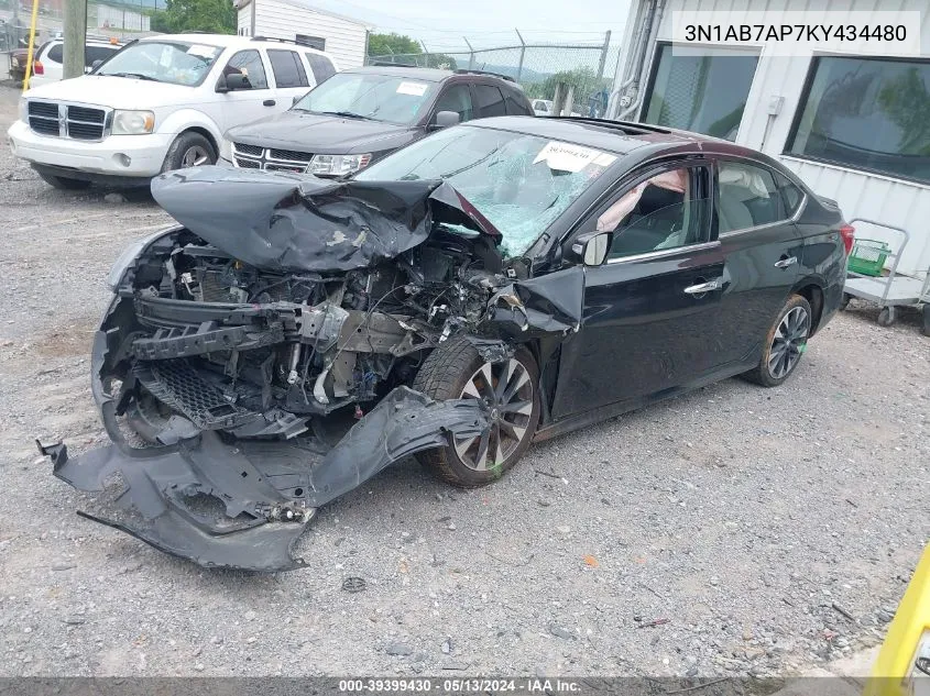 3N1AB7AP7KY434480 2019 Nissan Sentra Sr