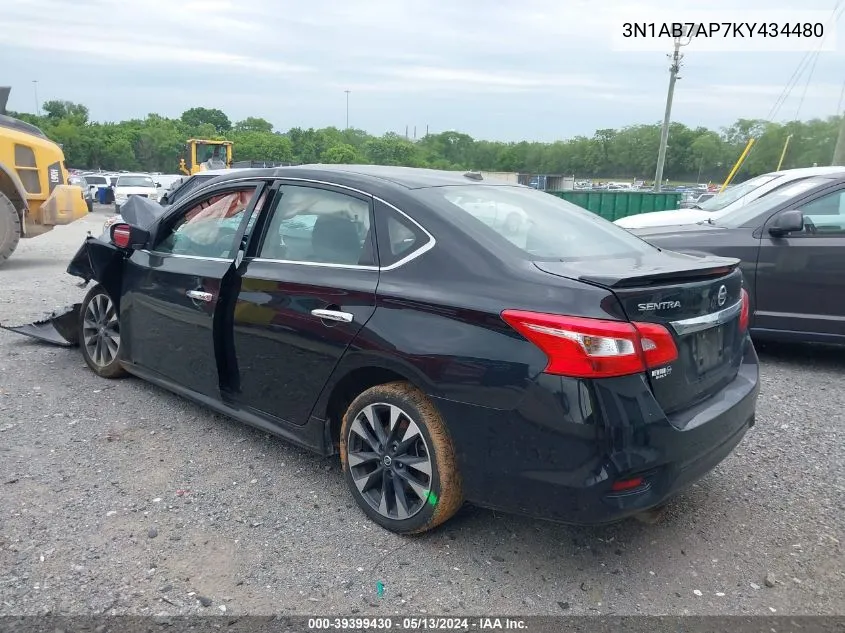 3N1AB7AP7KY434480 2019 Nissan Sentra Sr