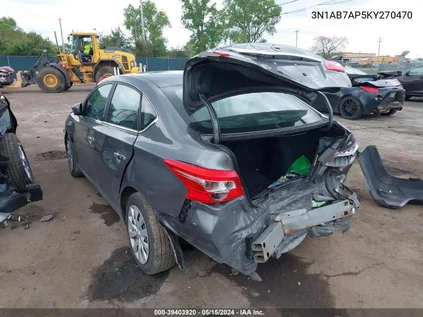 3N1AB7AP5KY270470 2019 Nissan Sentra S