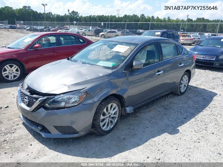 2019 Nissan Sentra Sv VIN: 3N1AB7AP7KY255646 Lot: 39419789