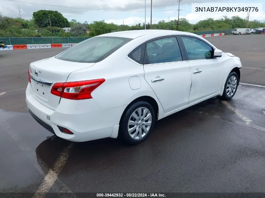 2019 Nissan Sentra S VIN: 3N1AB7AP8KY349776 Lot: 39442932