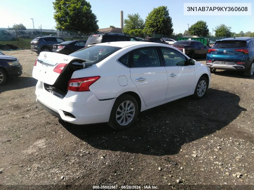 3N1AB7AP9KY360608 2019 Nissan Sentra Sv