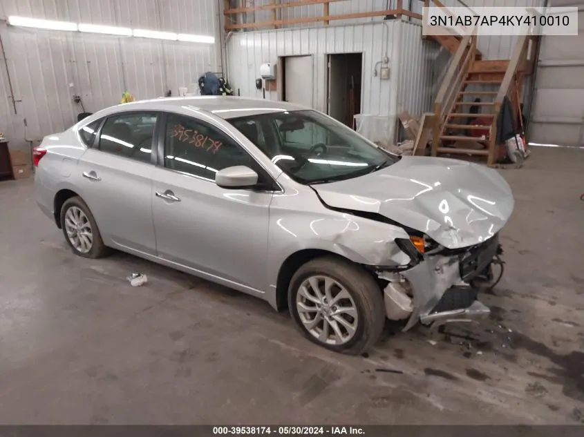 2019 Nissan Sentra Sv VIN: 3N1AB7AP4KY410010 Lot: 39538174