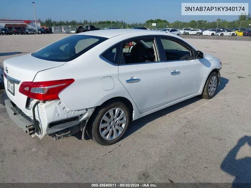 3N1AB7AP1KY340174 2019 Nissan Sentra S