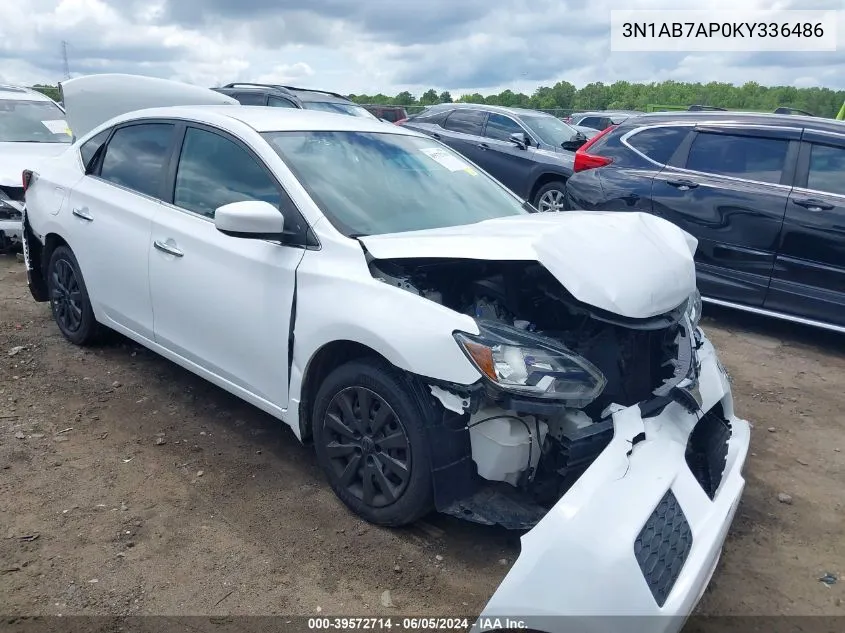 3N1AB7AP0KY336486 2019 Nissan Sentra S