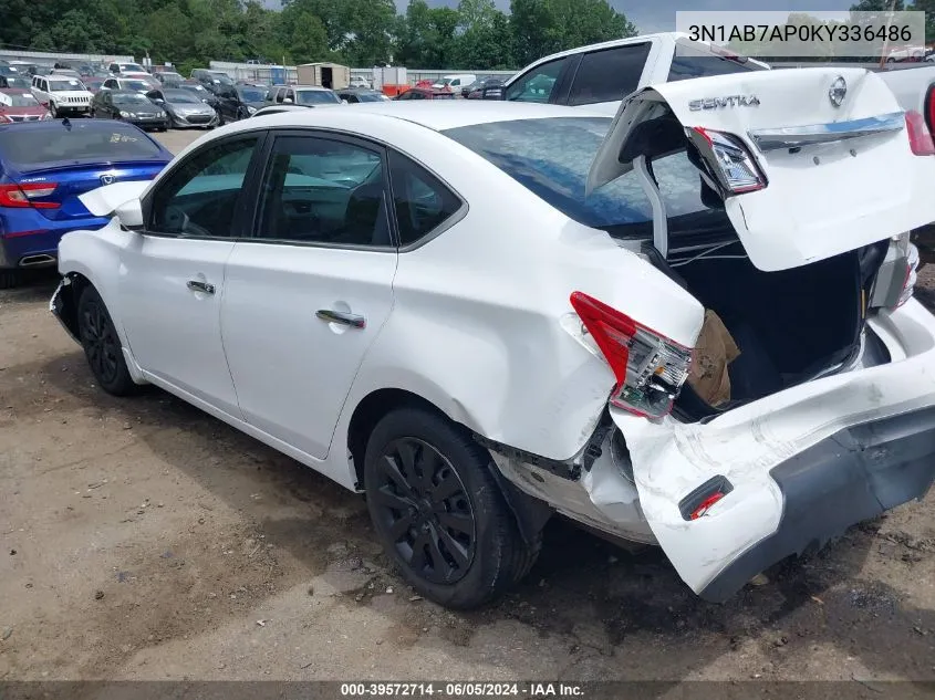 3N1AB7AP0KY336486 2019 Nissan Sentra S