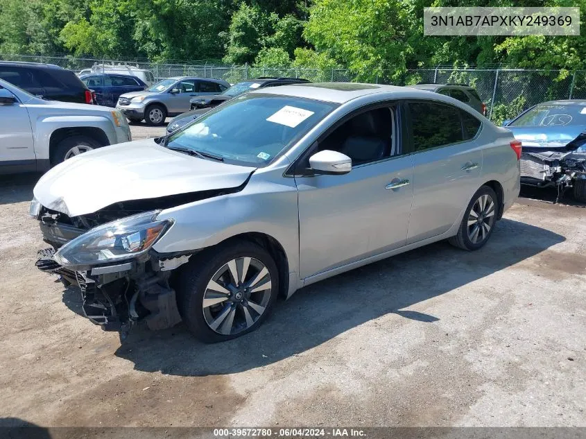 2019 Nissan Sentra Sl VIN: 3N1AB7APXKY249369 Lot: 39572780