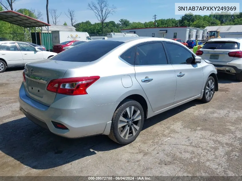 2019 Nissan Sentra Sl VIN: 3N1AB7APXKY249369 Lot: 39572780